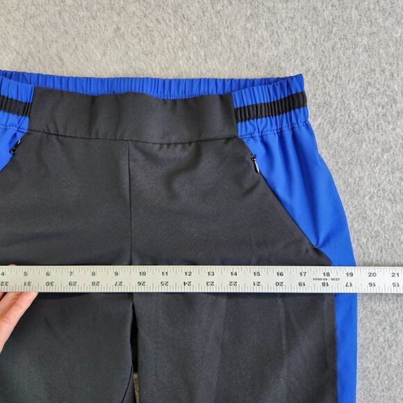 Fabletics Joggers Womens M Black Blue Windsor Zip Pockets Wicking Stretch Ankle - Picture 12 of 16
